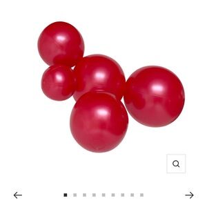 Minnidip Satin Red 5-Cluster Balloon Garland (NWT)